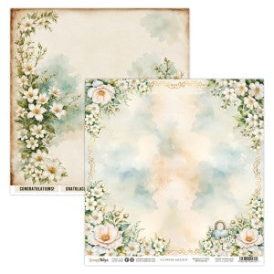 FLOWERS MELODY 12 X 12 SINGLE PAPER SHEET 10PK FLOW 03