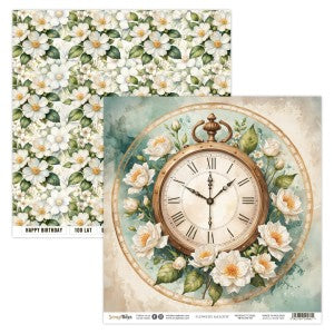 FLOWERS MELODY 12 X 12 SINGLE PAPER SHEET 10PK FLOW 04