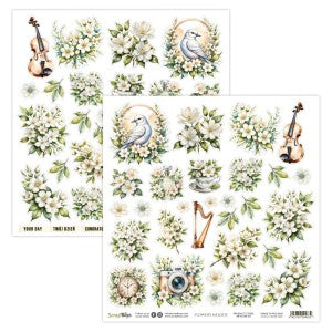 FLOWERS MELODY 12 X 12 SINGLE PAPER SHEET 10PK FLOW 07