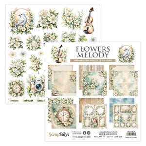 FLOWERS MELODY 30CM X 30CM PAPER SET FLOW 08