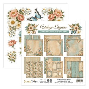 VINTAGE ELEGANCE 6" X 6" PAPER PAD 15.2 X 15.2CM VINT 09