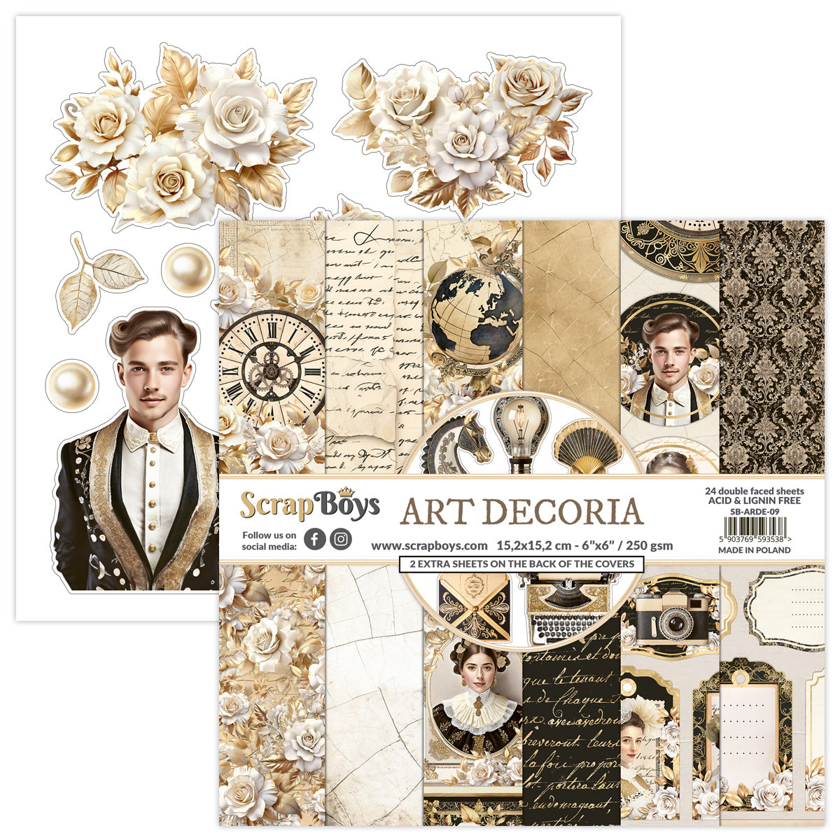 ART DECORIA 6" X 6" PAPER PAD 15.2 X 15.2CM ARDE - 09