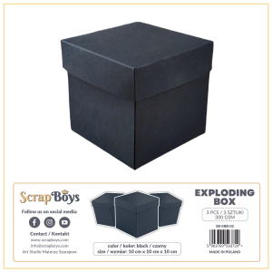 SCRAPBOYS EXPLODING BOX - BLACK