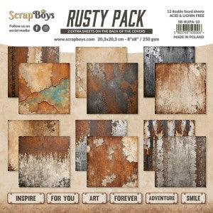 RUSTY PACK 8IN X 8IN PAPER PAD 20.3 X 20.3CM RUST 10
