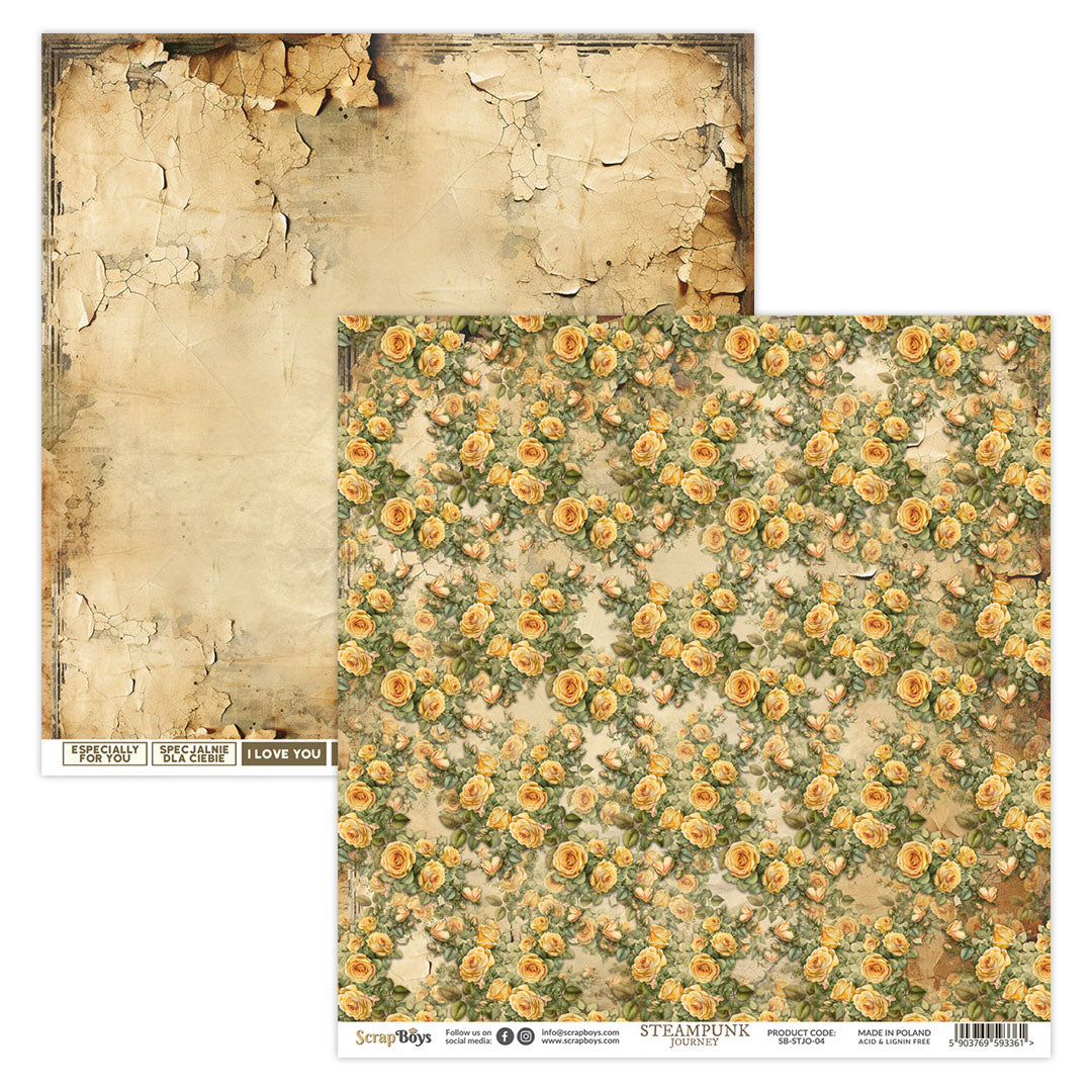 STEAMPUNK JOURNEY 12 X 12 SINGLE PAPER SHEET 10PK STJO- 04