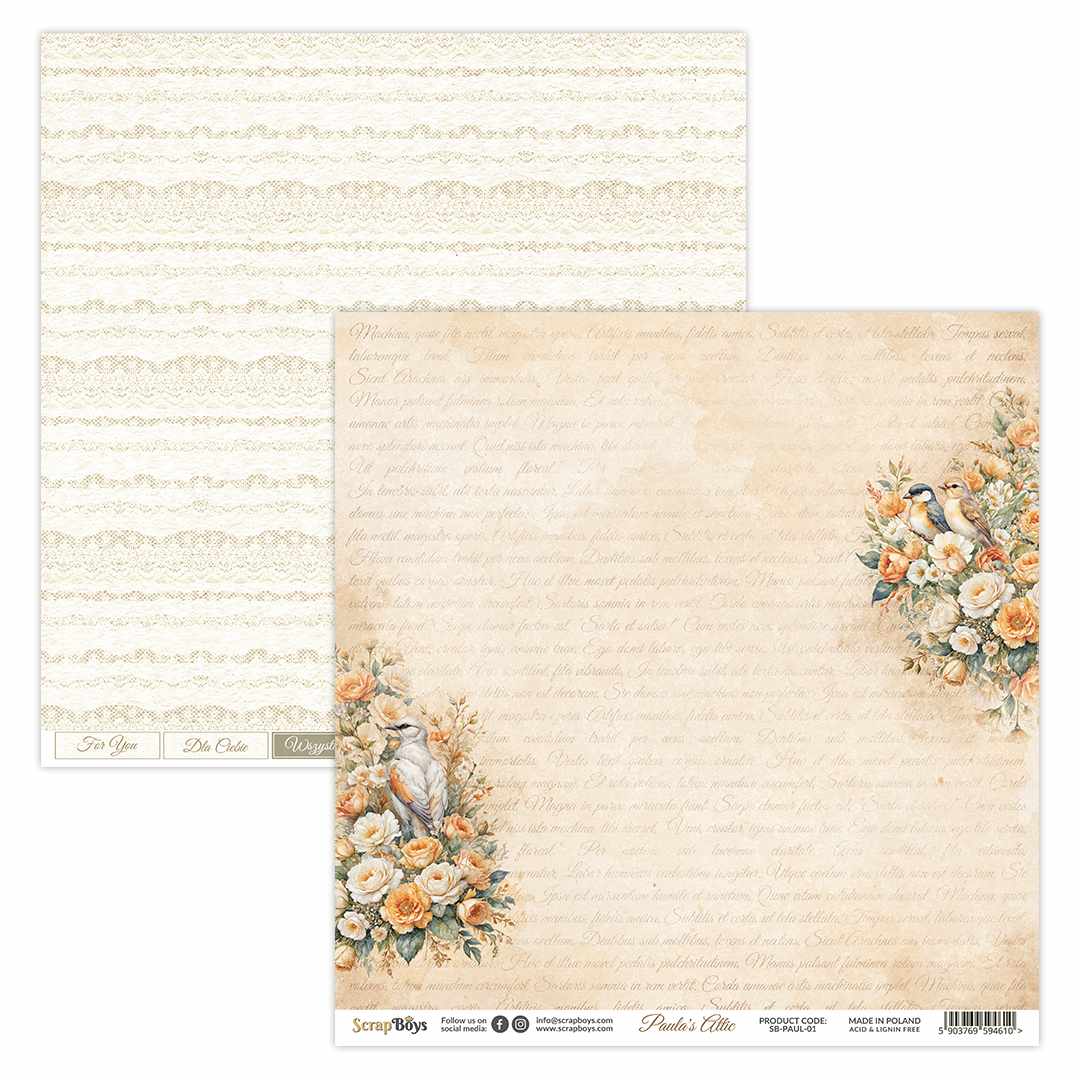 PAULA'S ATTIC 12 X 12 SINGLE PAPER SHEET 10PK PAUL 01