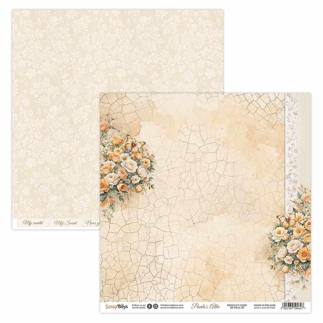 PAULA'S ATTIC 12 X 12 SINGLE PAPER SHEET 10PK PAUL 02