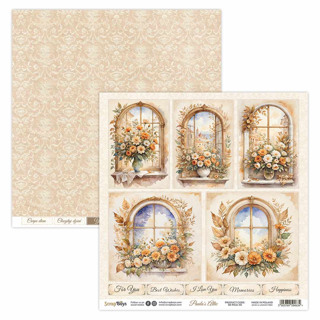 PAULA'S PICNIC 12 X 12 SINGLE PAPER SHEET 10PK PAULA 03