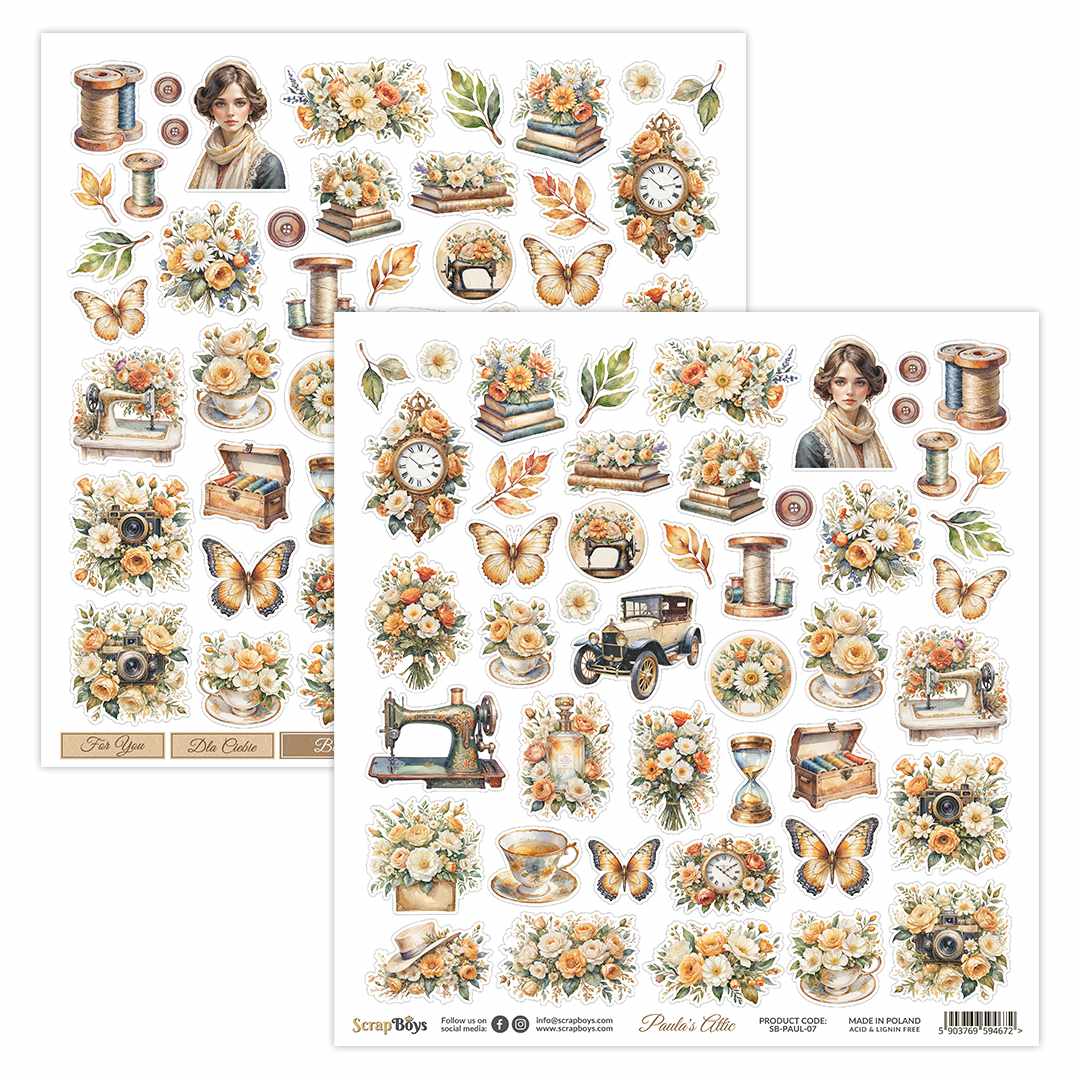PAULA'S ATTIC 12 X 12 SINGLE PAPER SHEET 10PK PAUL - 07