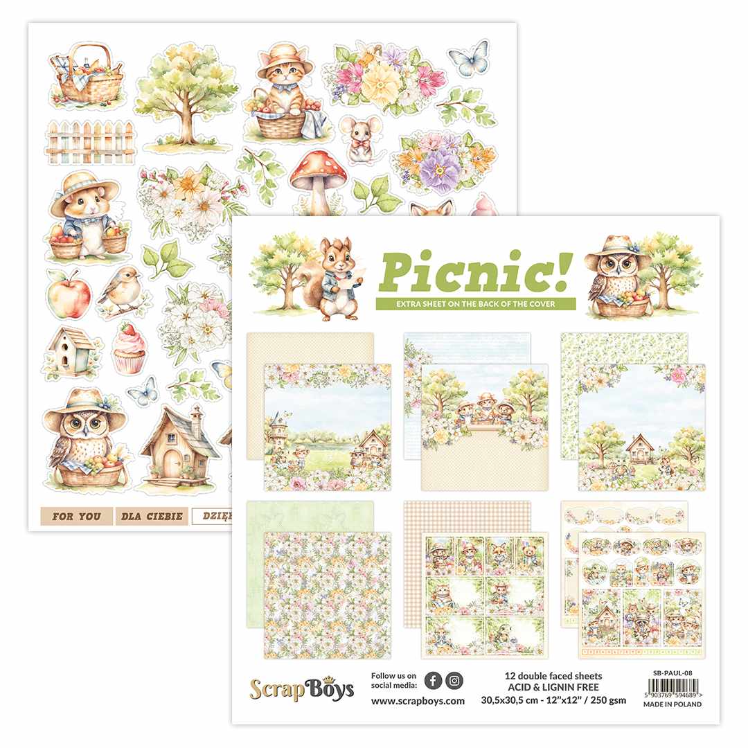 PICNIC 30CM X 30CM PAPER SET PICN 08
