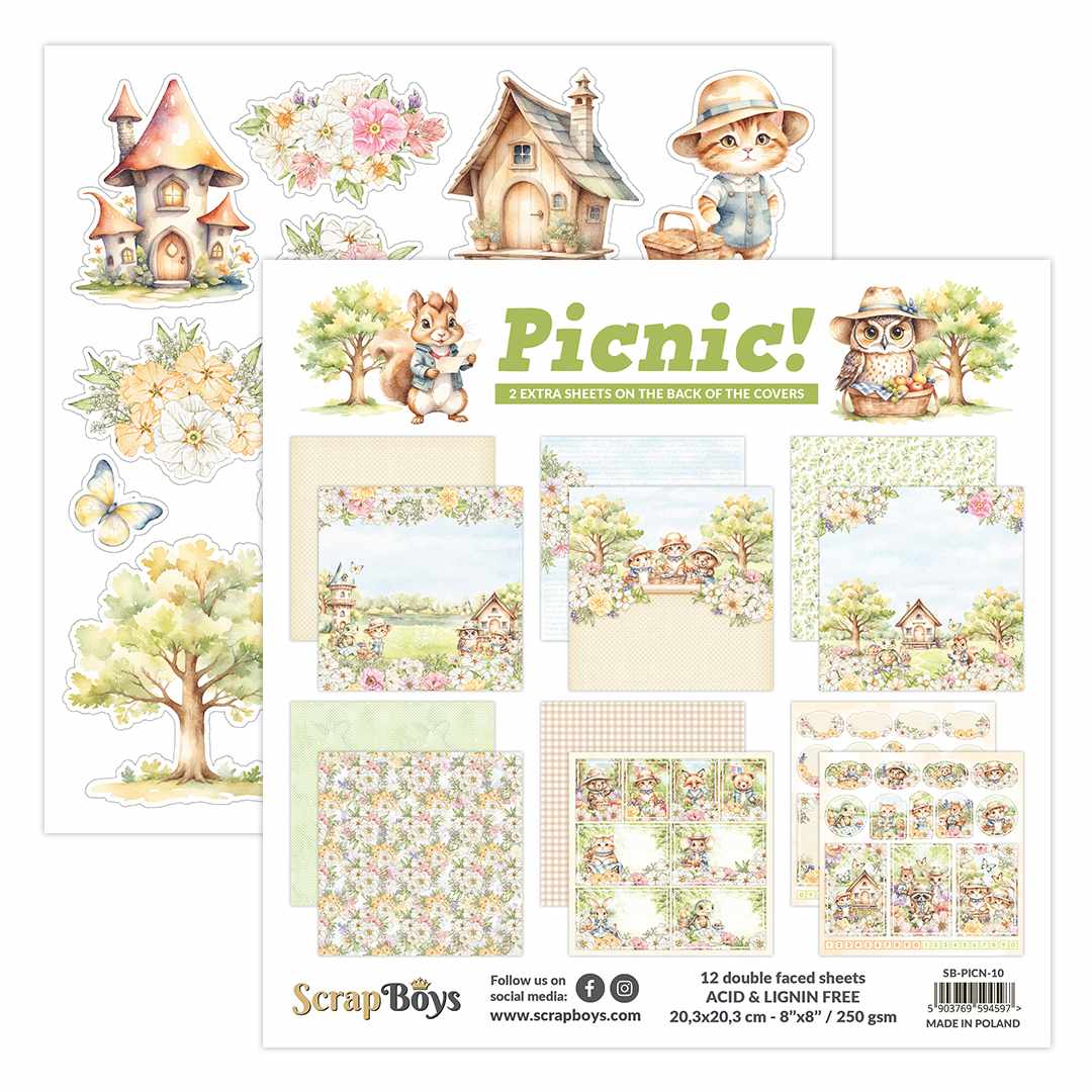 PICNIC 8 X 8IN PAPER PAD 20.3 X 20.3CM PICN 10