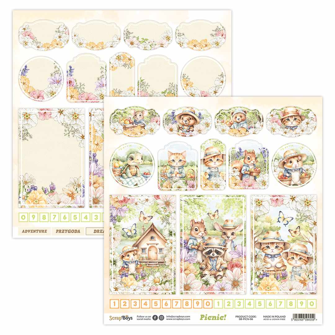PICNIC 12 X 12 SINGLE PAPER SHEET 10PK PICN 06