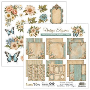 VINTAGE ELEGANCE 8IN X 8IN PAPER PAD 20.3 X 20.3CM VINT 10