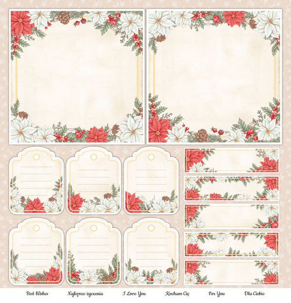 CHRISTMAS TIME 12X12 SINGLE PAPER SHEET 10PK CHTI-05