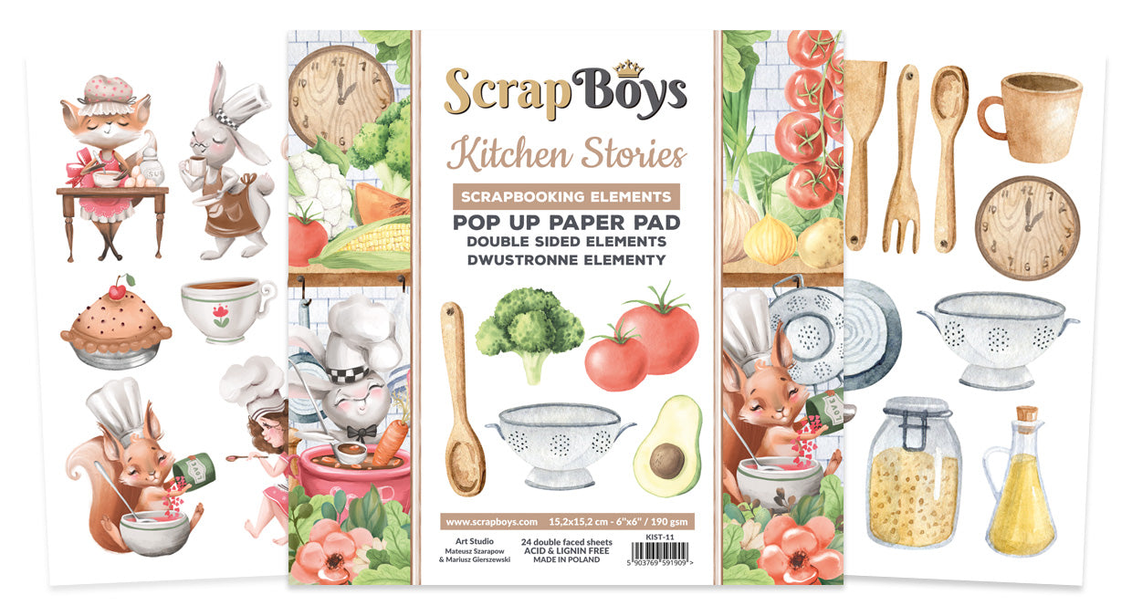 KITCHEN STORIES POP UP PAPER PAD 6X6IN KIST-11