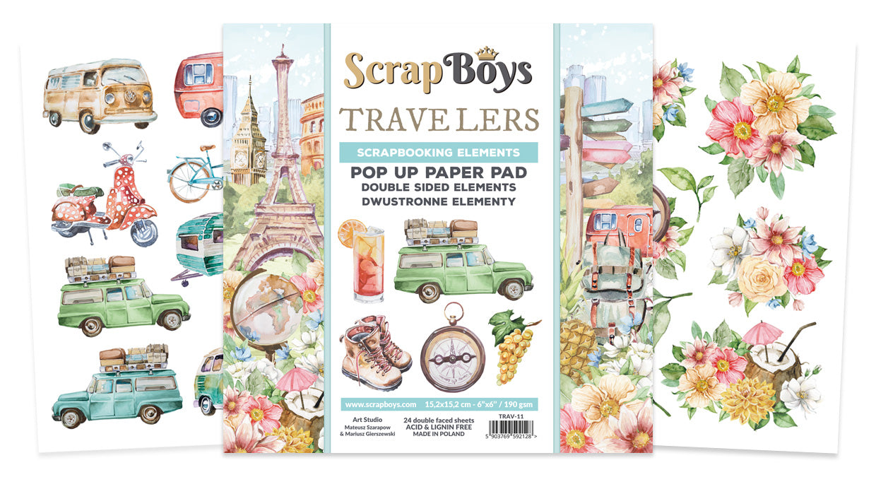 TRAVELERS POP UP PAPER PAD 6X6IN TRAV-11