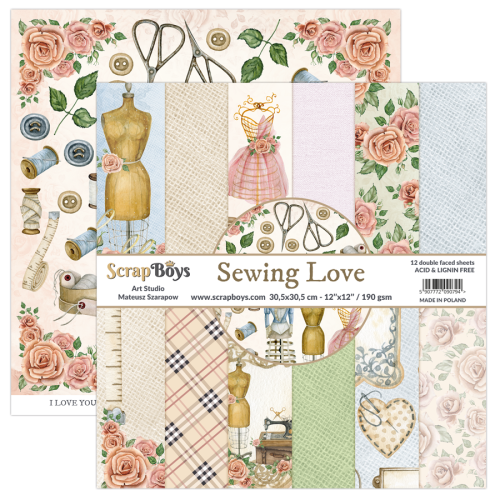 SEWING LOVE 12 X 12 PAPER SET SELO 08