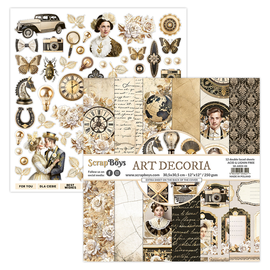 ART DECORIA 12 X 12 PAPER SET  ARDE- 08