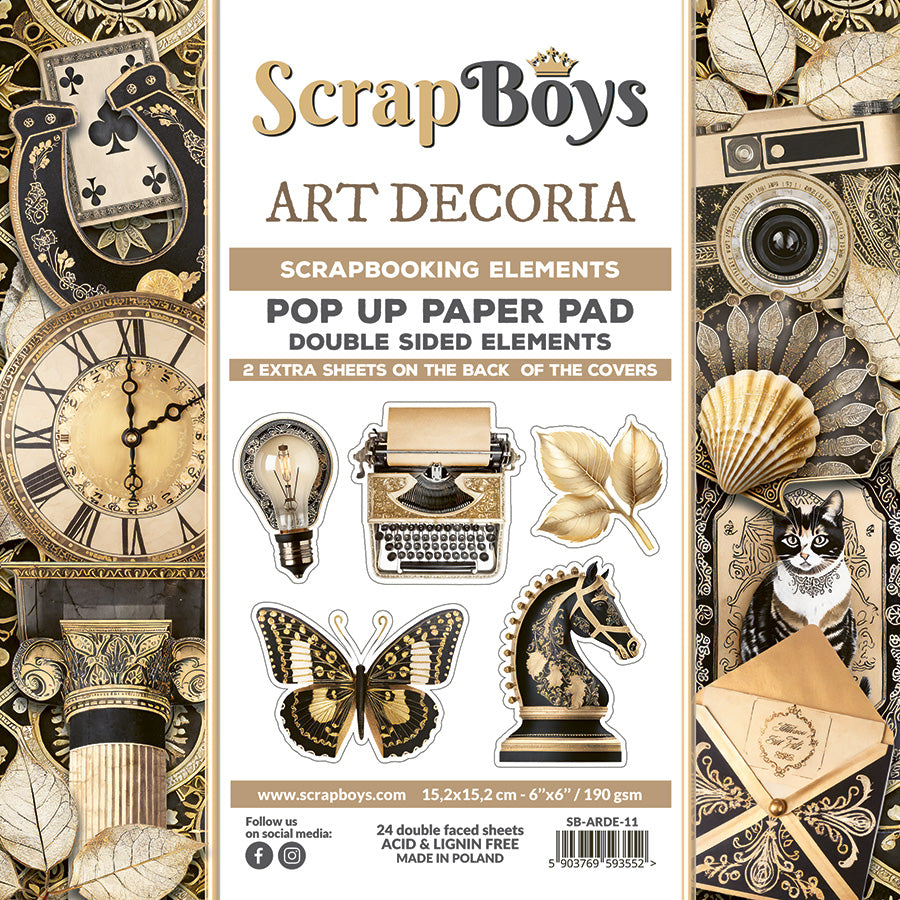 ART DECORIA  POP UP PAPER PAD 6" X 6"  ARDE- 11