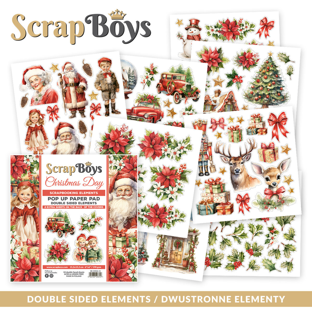 CHRISTMAS DAY  POP UP PAPER PAD 6