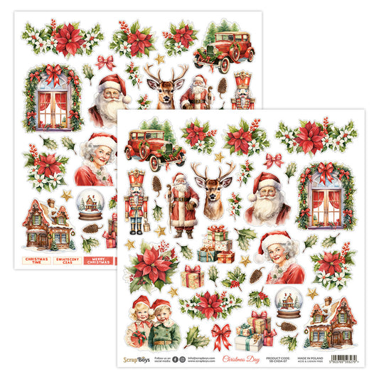 CHRISTMAS DAY  12 X 12 SINGLE PAPER SHEET 10PK CHDA - 07