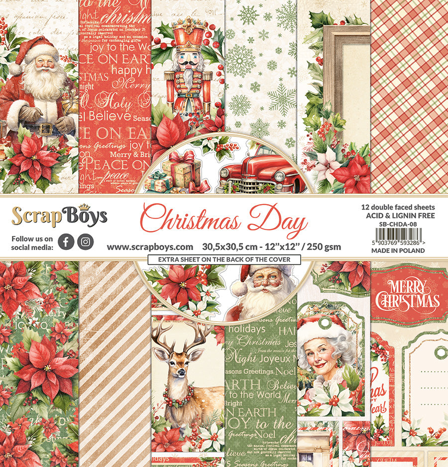 CHRISTMAS DAY 12 X 12 PAPER SET CHDA-  08