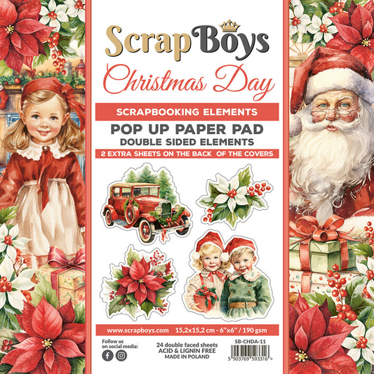 CHRISTMAS DAY  POP UP PAPER PAD 6"  X 6"  CHDA-11