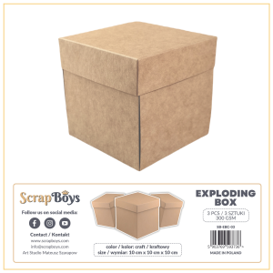 SCRAPBOYS EXPLODING BOX - KRAFT