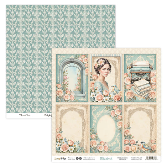 ELIZABETH  12 X 12 SINGLE PAPER SHEET 10PK  ELIZ- 03