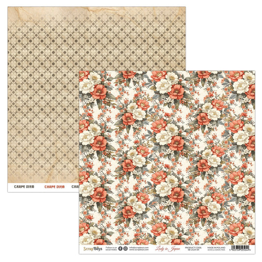 LADY IN JAPAN 12 X 12 SINGLE PAPER SHEET 10PK  LAJA 04
