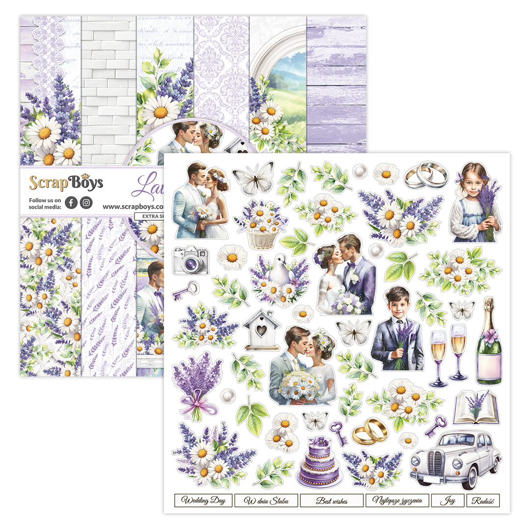 LAVENDER LOVE  12 X 12 PAPER SET  LALO- 08