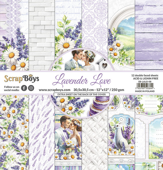 LAVENDER LOVE  12 X 12 PAPER SET  LALO- 08