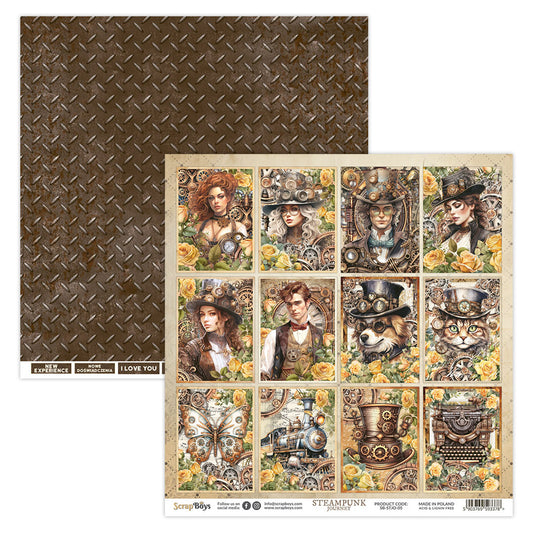 STEAMPUNK JOURNEY  12 X 12 SINGLE PAPER SHEET 10PK  STJO- 05