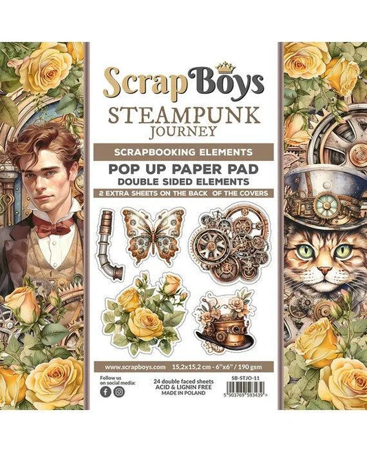 STEAMPUNK JOURNEY POP UP PAPER PAD 6" X 6"  SPJP 11