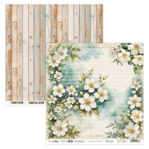 FLOWERS MELODY 12 X 12 SINGLE PAPER SHEET 10PK  FLOW 02