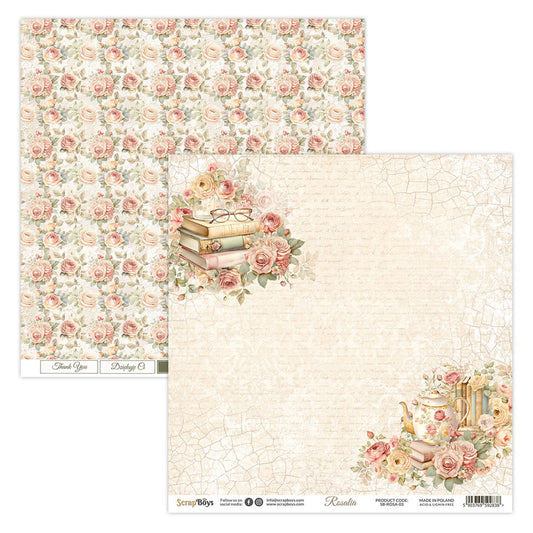 ROSALIA 12 X 12 SINGLE PAPER SHEET 10PK ROSA -03