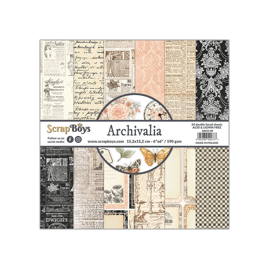 ARCHIVALIA 6 X 6IN PAPER PAD 15.2 X 15.2CM ARCH 09