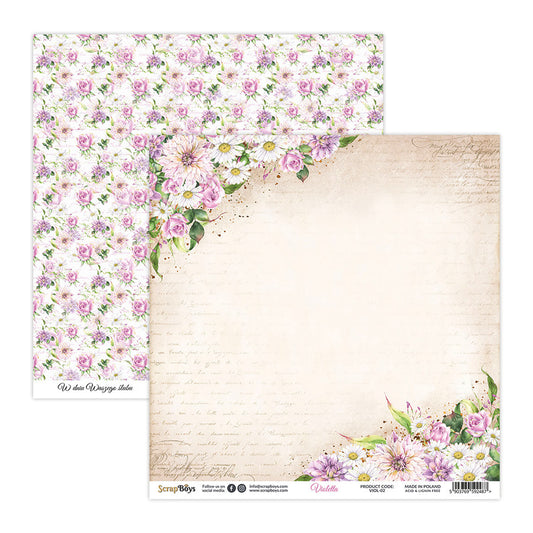 VIOLETTA 12 X 12 SINGLE PAPER SHEET 10PK VIOL- 02