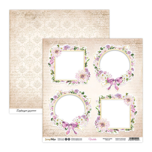 VIOLETTA 12 X 12 SINGLE PAPER SHEET 10PK VIOL- 03