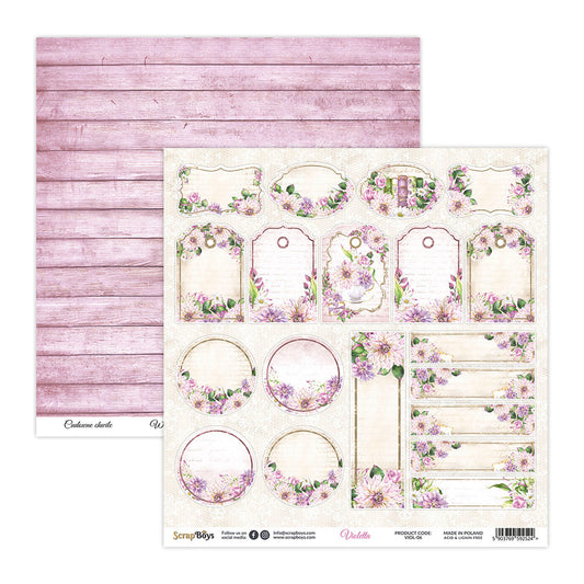 VIOLETTA 12 X 12 SINGLE PAPER SHEET 10PK VIOL- 06