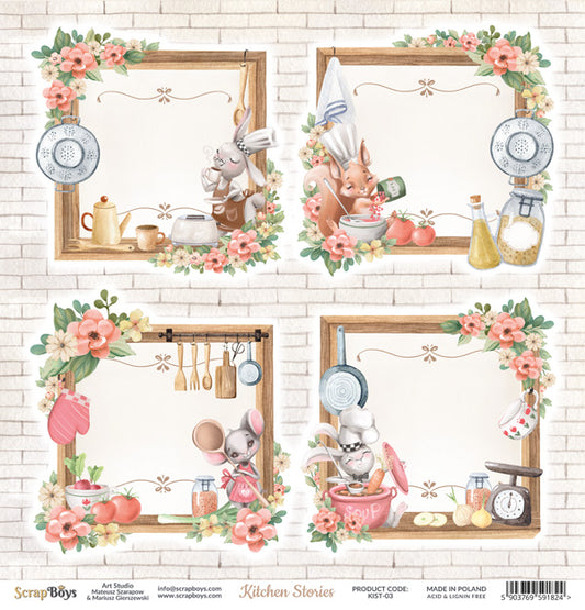 KITCHEN STORIES 12X12 SINGLE PAPER SHEET 10PK KIST-03