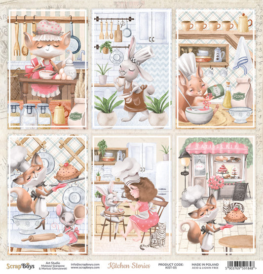 KITCHEN STORIES 12X12 SINGLE PAPER SHEET 10PK KIST-05