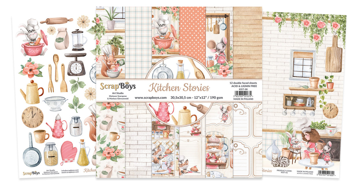 KITCHEN STORIES 12 X 12 PAPER SET KIST-08