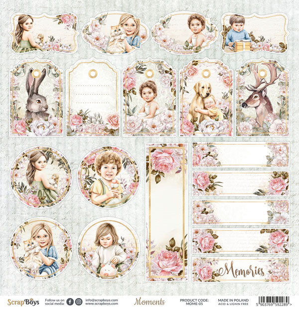 MOMENTS 12X12 SINGLE PAPER SHEET 10PK MOME-05